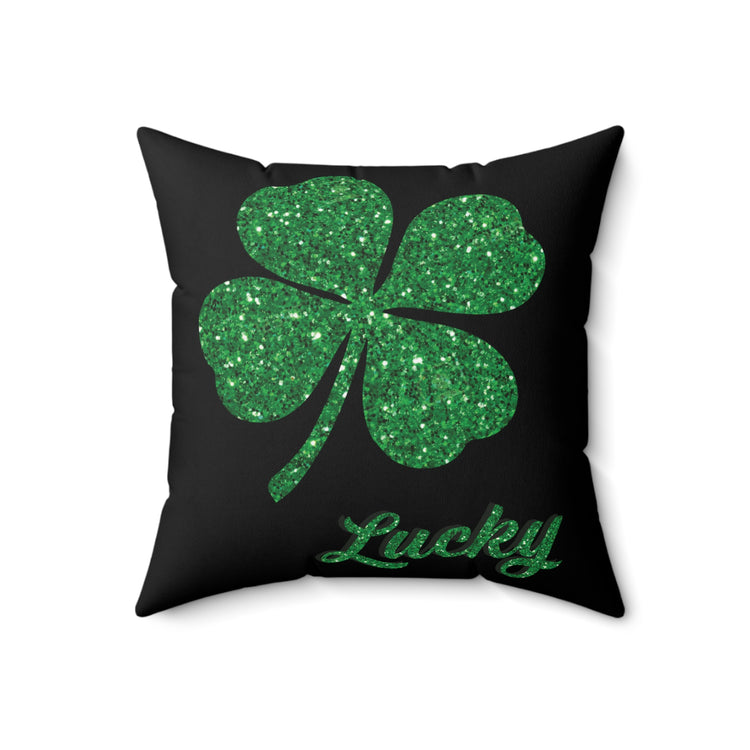 lucky shamrock Spun Polyester Square Pillow