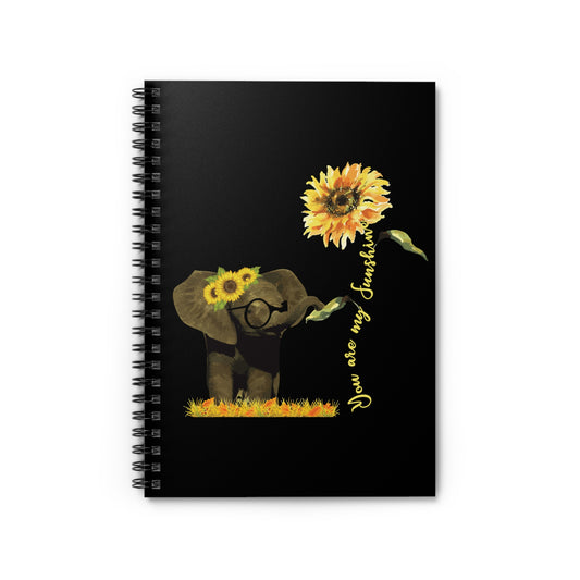 You are My Sunshine Cute Elephant Kindness Spiral Notebook - Ruled Line