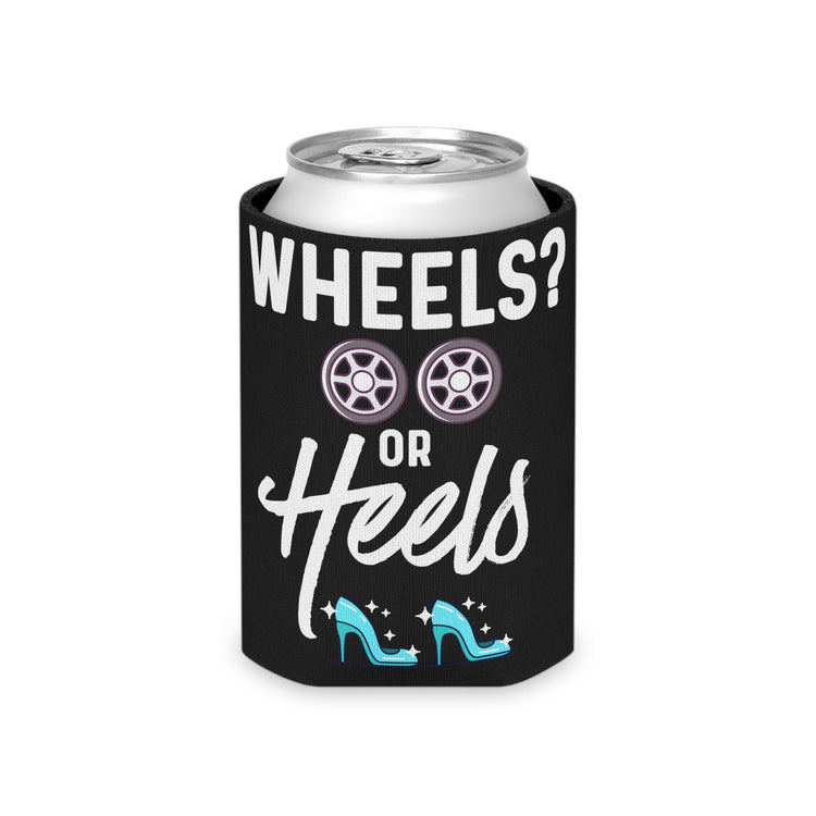 Wheels or Heels Gender Reveal Can Cooler