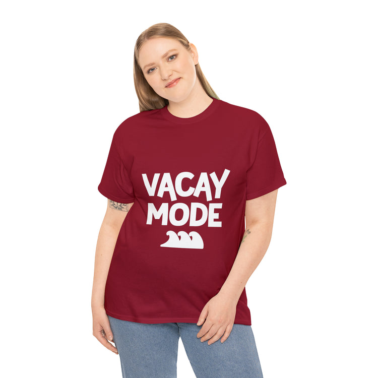 Shirt Funny Vacay Mode Travel Explore Vacation Adventure Companion T-Shirt Unisex Heavy Cotton Tee