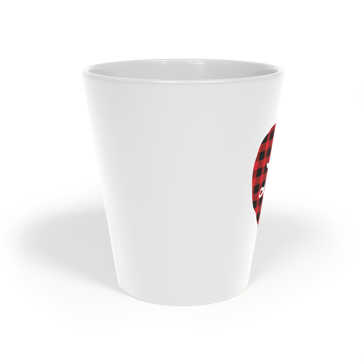 buffalo plaid heart 2 Latte Mug, 12oz