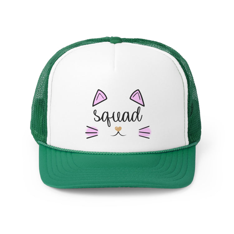 Squad Cat Bachelorette Team Bride Bridal Party Shower Gift Bridesmaid Trucker Caps