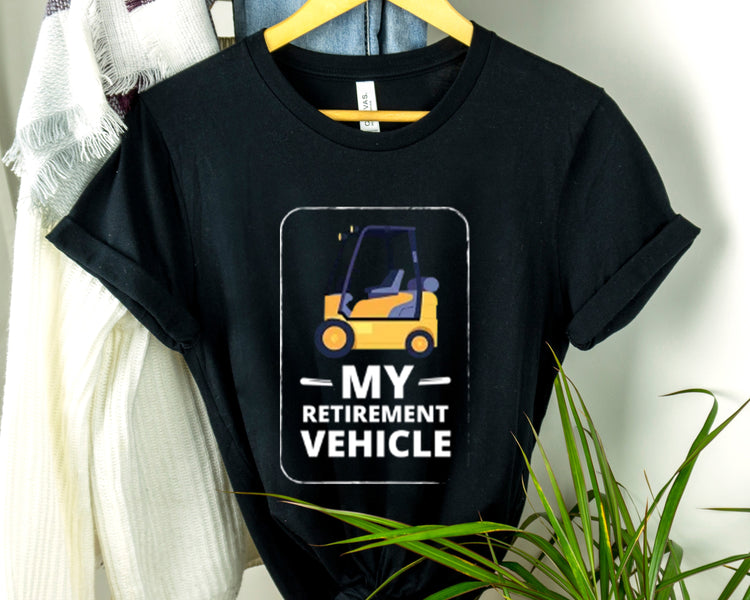 Shirt Funny My Retirement Vehicle Senior Citizen elderly Retired Veteran transportation T-shirt Unisex Heavy Cotton Tee