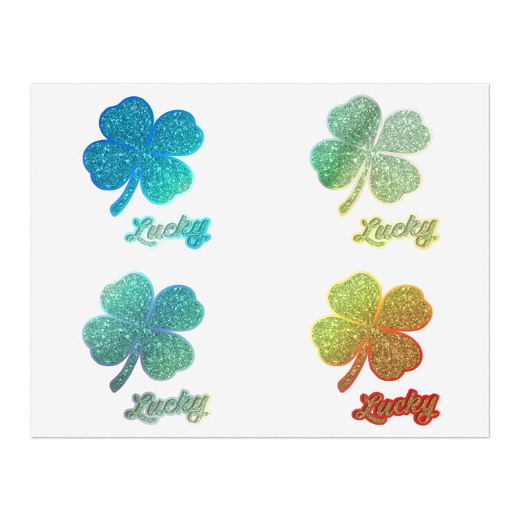 lucky shamrock Sticker Sheets