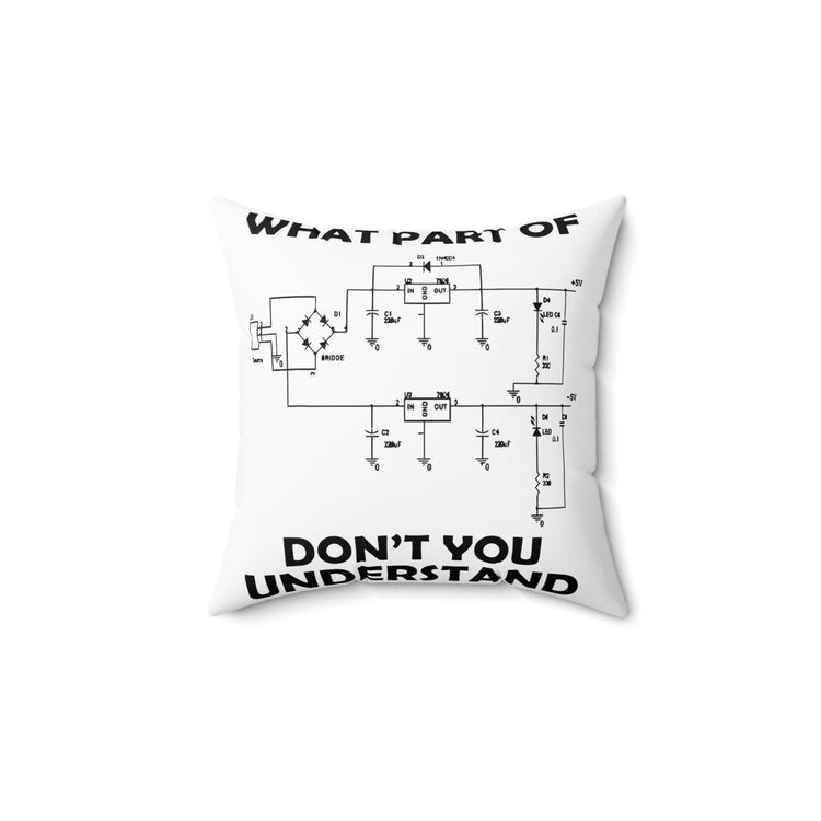 Hilarious Electronics Motor Engines Technologist Spun Polyester Square Pillow