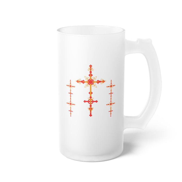 Hilarious Ethiopia Yaltopya Eritrean Abyssinia African Cross Fan Frosted Glass Beer Mug