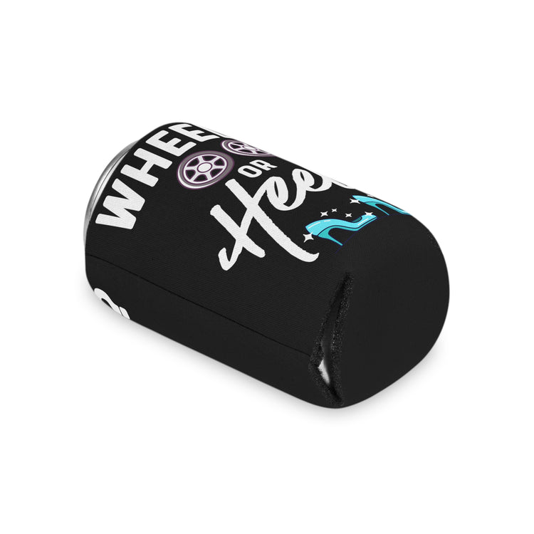 Wheels or Heels Gender Reveal Can Cooler