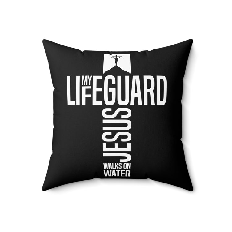 Inspirational Redeemer Christianity Uplifting Deliverer Christians Sayings Quotes Spun Polyester Square Pillow