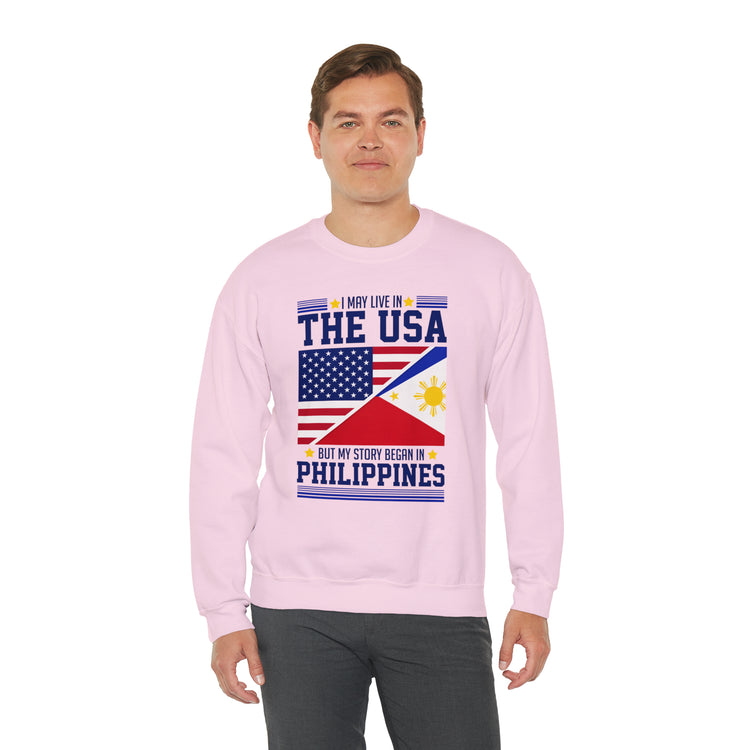 Funny American Filipinos Sarcastic Filipino Mockery USA Unisex Crewneck Sweatshirt