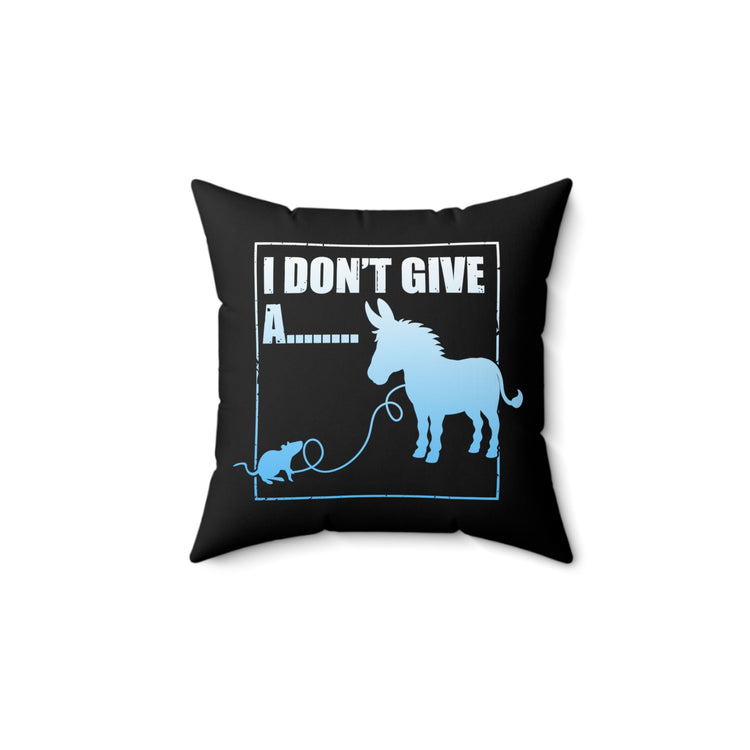 Novelty Not Giving Cares Illustration Introverted Sassiest Introverts Mockery Statements Spun Polyester Square Pillow