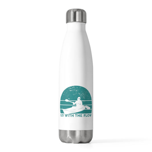 Vintage Kayaking Illustration Travel Sayings Tee Shirt Gift Retro Canoeing Enthusiast Quote Men Women T Shirt 20oz Insulated Bottle