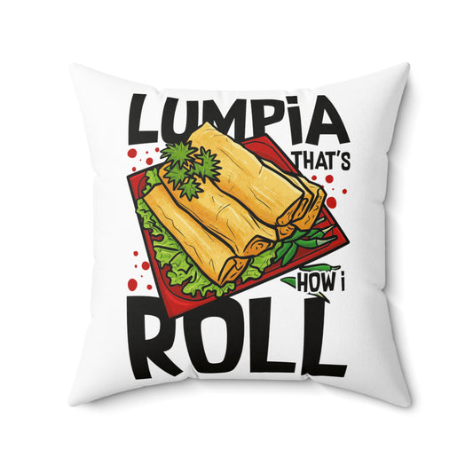 Novelty Filipino Lumpia Philippines Viand Pinoy Men Women  Spun Polyester Square Pillow