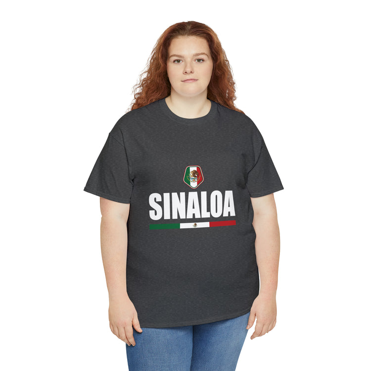 Shirt Funny Sinaloa Mexico Flag Illustration Mexican Pride Symbol T-Shirt Unisex Heavy Cotton Tee