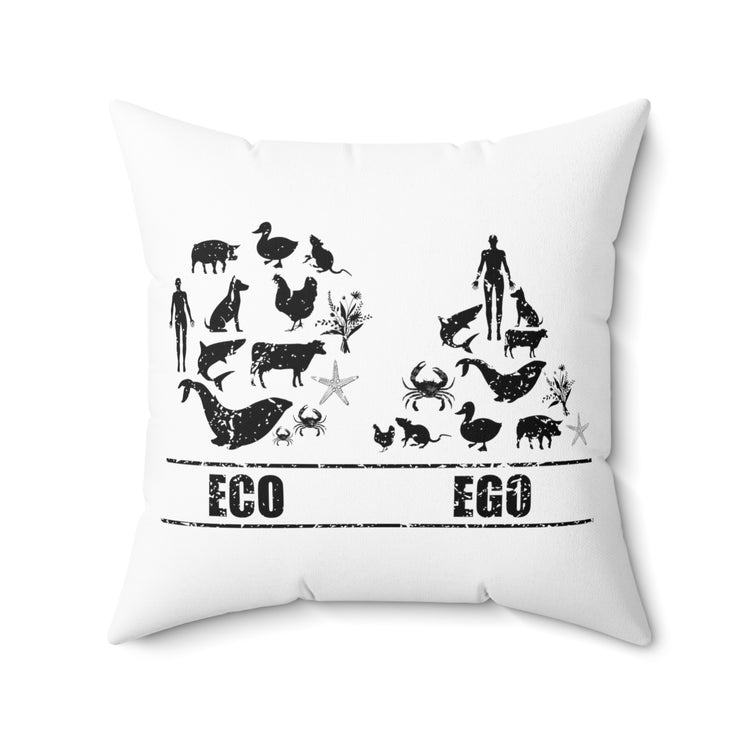 Humorous Campaign Animals Right Eco-Friendly Environmental Spun Polyester Square Pillow