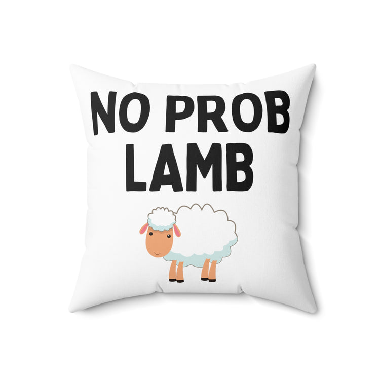 Funny Ignoring Problems Lamb Graphic Sarcastic Spun Polyester Square Pillow