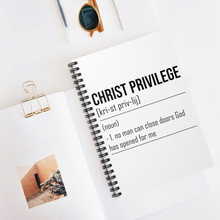 Inspirational Christianity Privileges Scriptures Line Spiral Notebook - Ruled Line