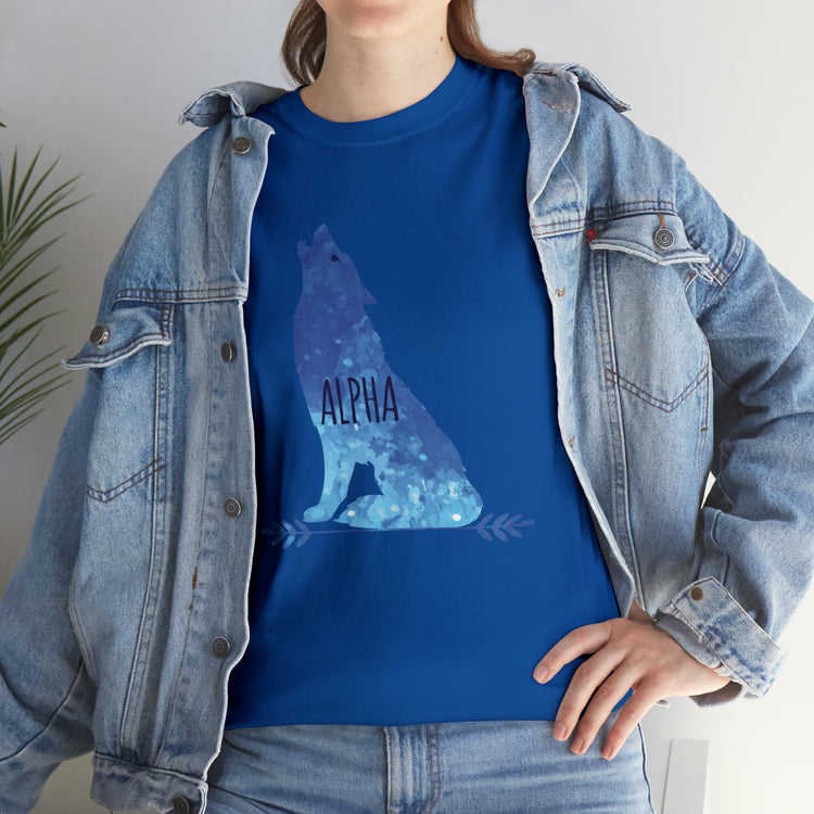 Shirt Funny Mommy And Me Shirts Wolf Animal Parent and Child  Moon T-Shirt Unisex Heavy Cotton Tee