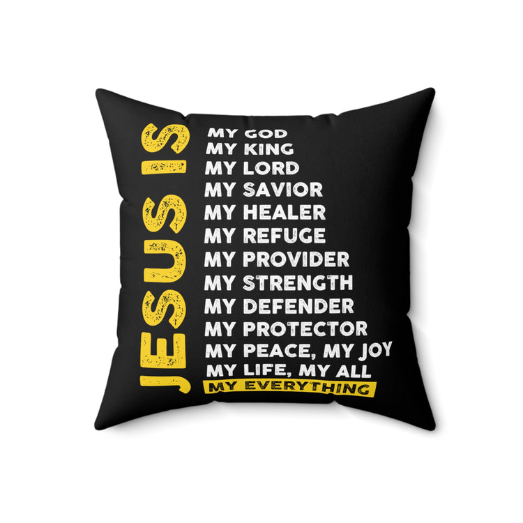 Inspirational Christianity Devotees Verses Catholic Love Scriptures Uplifting Spun Polyester Square Pillow