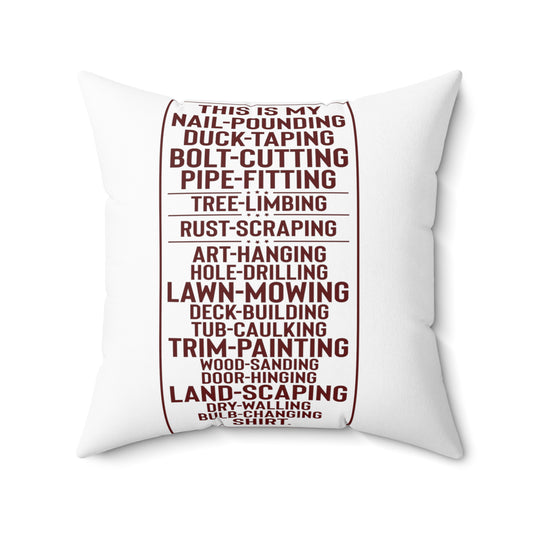 Hilarious This Is My Tools Repairman Plumber Carpentry Carpenter Electrician Spun Polyester Square Pillow