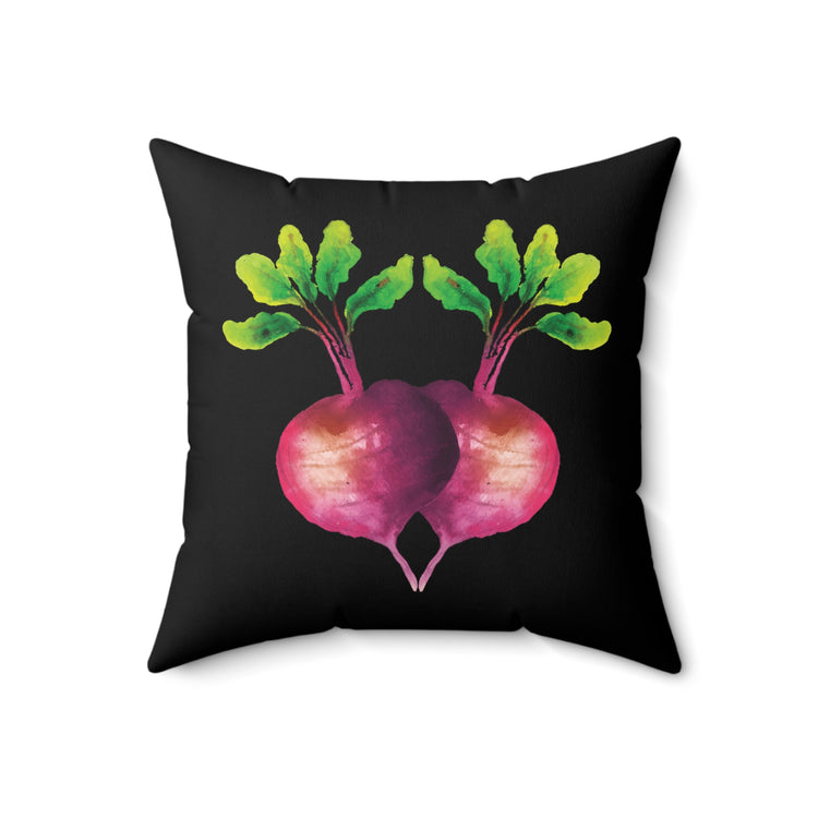 Beet Vegetable Vegetarian Clothing Vegan Plant Spun Polyester Square Pillow