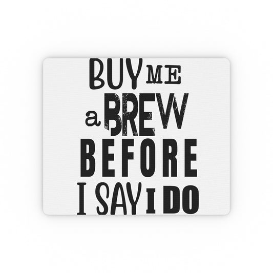 Humorous Groom Brewing Drinks Wedding Engagement Bridal Rectangular Mouse Pad