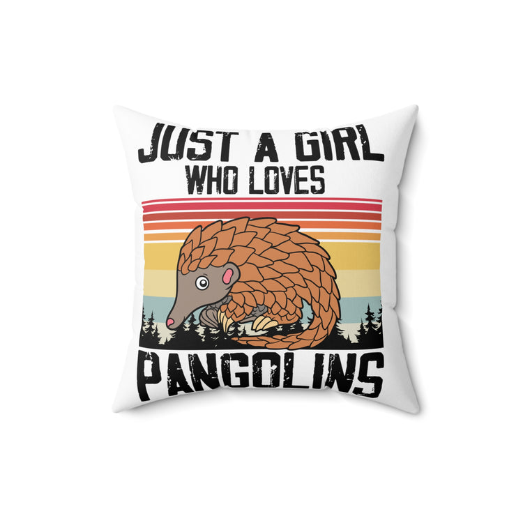 Hilarious Pangolins Wildlife Biodiversity Environment Spun Polyester Square Pillow