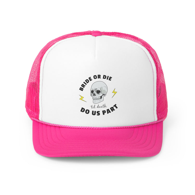 Funny Bride Engagement Pledges Illustration Wedding Festivals Trucker Caps