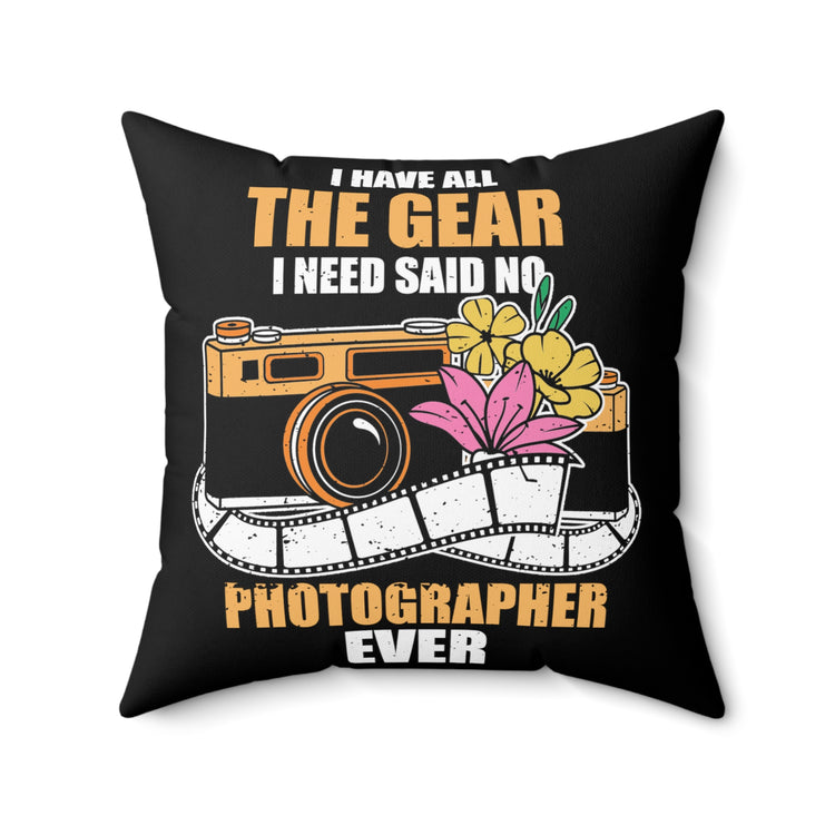 Novelty Photograpist Cameraman Cinematographer Photographs Lensman Portraiture Photo Spun Polyester Square Pillow