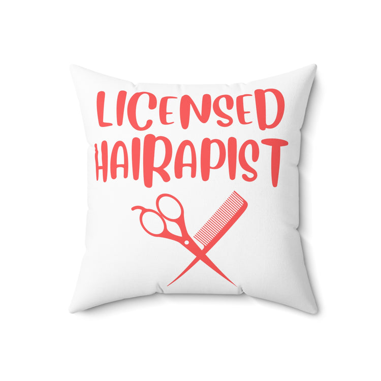 Novelty Coiffeurs Haircutter Vintage Hairstylist Cosmetology Spun Polyester Square Pillow