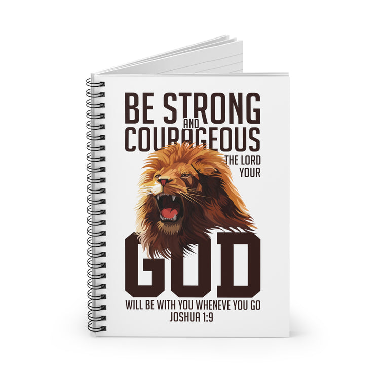 Inspirational Courageous Christians Faithfulness Prospering Prayer Line Spiral Notebook - Ruled Line