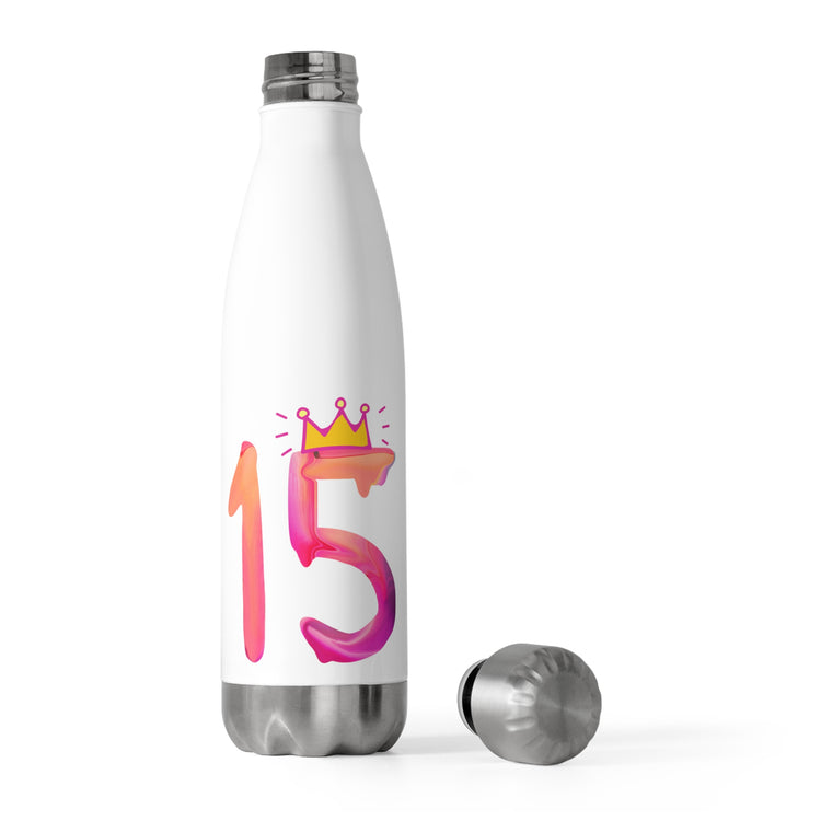 Cute 15th Celebrations Quinceanera Graphic Tee Shirt Gift | Cool Spanish Celebrant Habits Men Women T Shirt 20oz Insulated Bottle