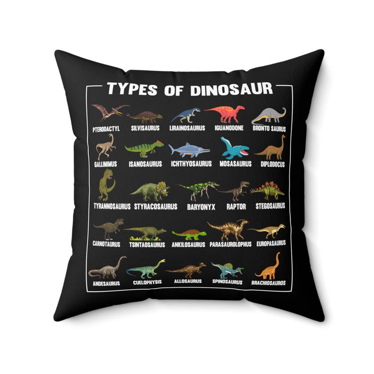 Novelty Retro Nostalgic Anachronism Antique Animals Hilarious Prehistoric Classification Spun Polyester Square Pillow