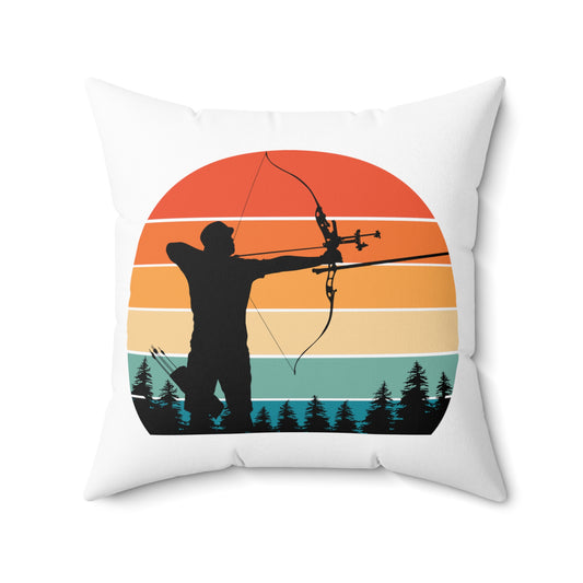 Novelty Old-Fashioned Archer Musketry Toxophilite Enthusiast Spun Polyester Square Pillow