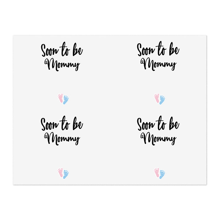 soon to be mommy Gender Reveal Sticker Sheets