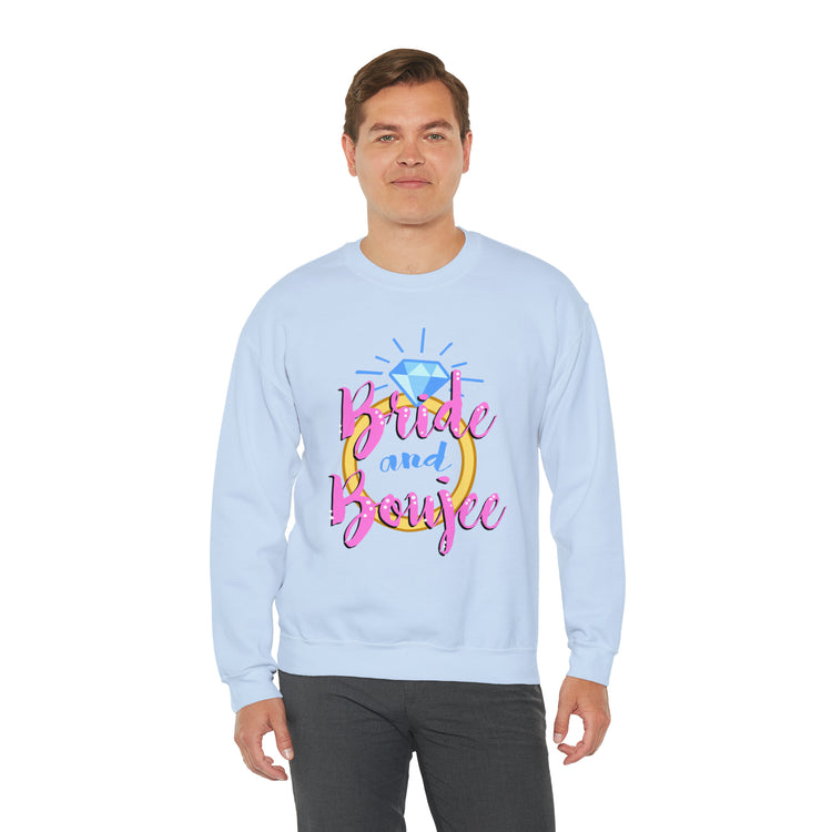 Humorous Drinking Bride Sarcastic Engagement Bridal Spouses Unisex Crewneck Sweatshirt