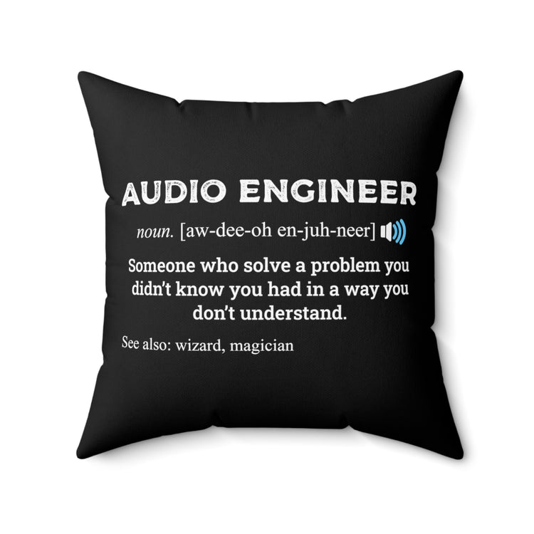 Novelty Soundman Recordist Technologist Auditory Audial Spun Polyester Square Pillow