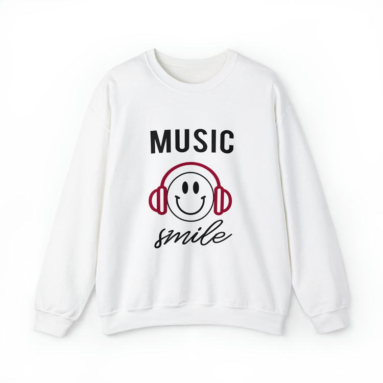 Awesome Music Lover Smiley DJ Face Awesome Unisex Crewneck Sweatshirt