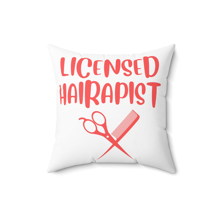 Novelty Coiffeurs Haircutter Vintage Hairstylist Cosmetology Spun Polyester Square Pillow