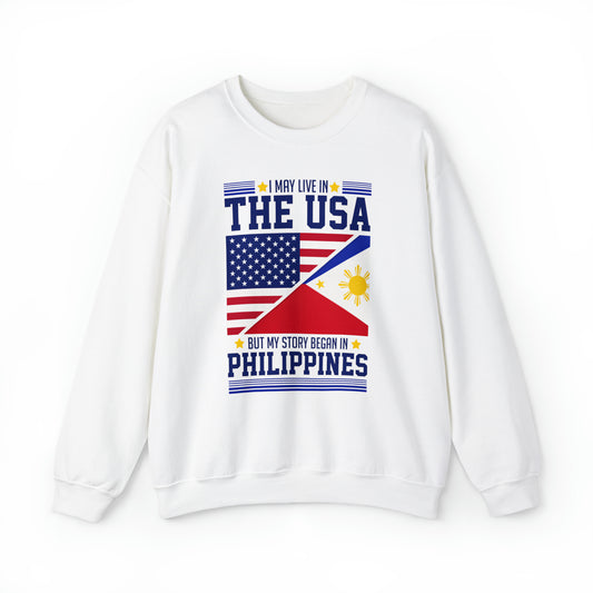 Funny American Filipinos Sarcastic Filipino Mockery USA Unisex Crewneck Sweatshirt