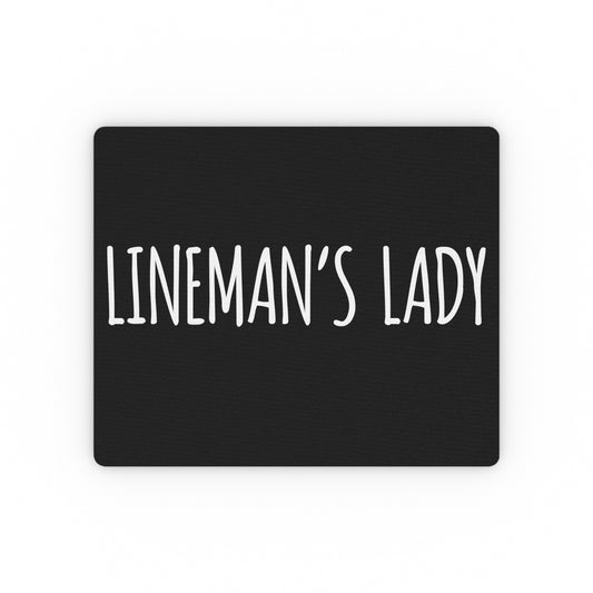 Lineman's Lady Lineman Fiance | Fiance Gift | Future Mrs | Girlfriend Gift Rectangular Mouse Pad