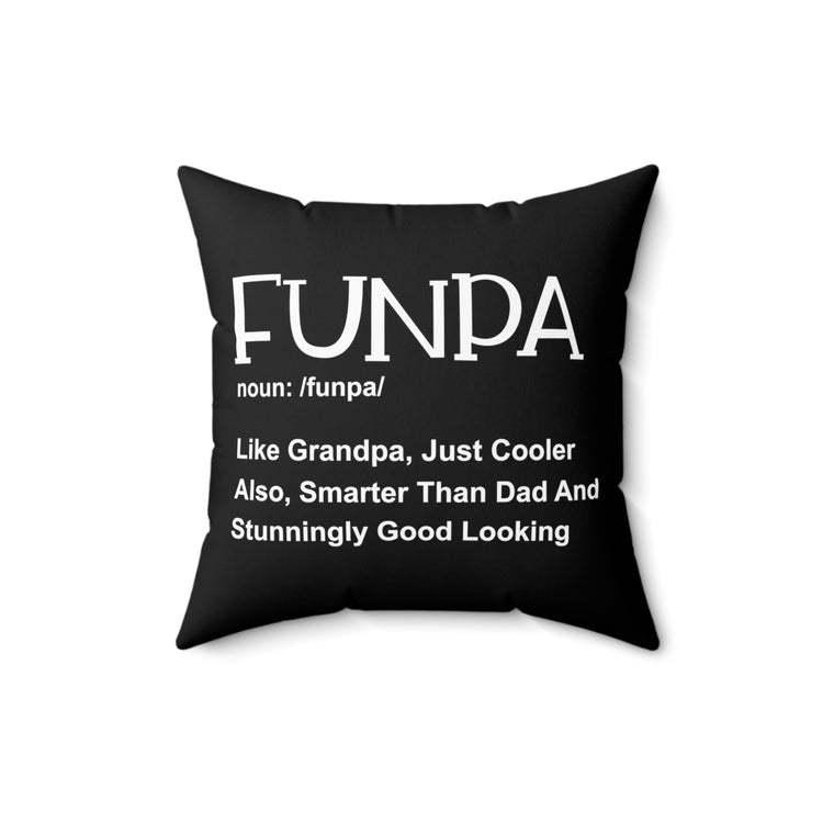 Funpa Definition Grandpa Papa Gift For Him Spun Polyester Square Pillow