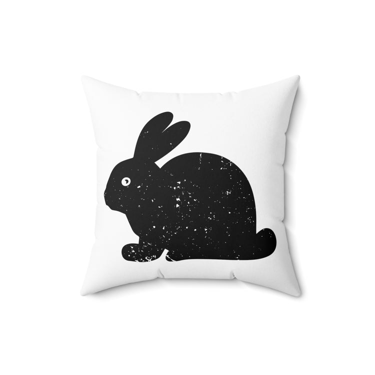 Motivational Easters Enthusiasts Bunnies Illustration Gag Spun Polyester Square Pillow