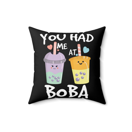 Funny Bubble Teas Enthusiasts Men Women  Spun Polyester Square Pillow