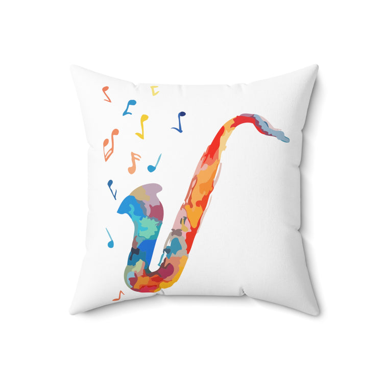 Hilarious Clarinet Trombone Flute Sax Musician Spun Polyester Square Pillow