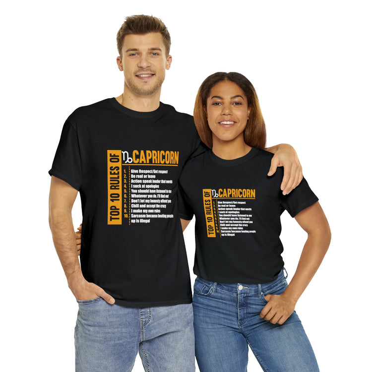 Shirt Funny Top Ten Rules Celebrants Saying Celebrators Hilarious Celebration Festivity T-Shirt Unisex Heavy Cotton Tee