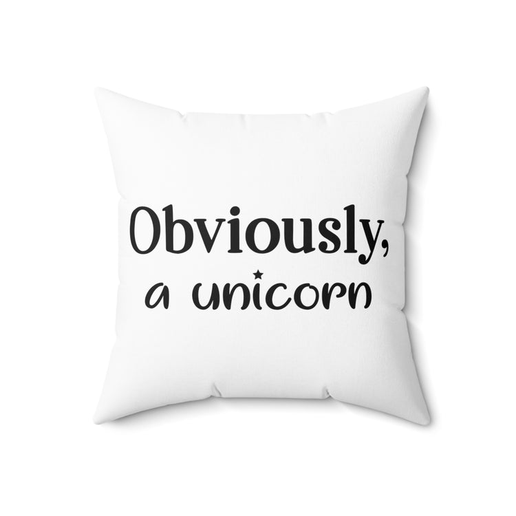 Funny Unicorns Enthusiasts Introverts Sarcastic Sayings Unicorn Spun Polyester Square Pillow