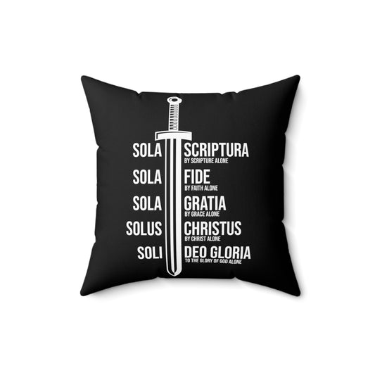 Inspiring Hispanic Renewed Christianity Religious Uplifting Verses Spun Polyester Square Pillow