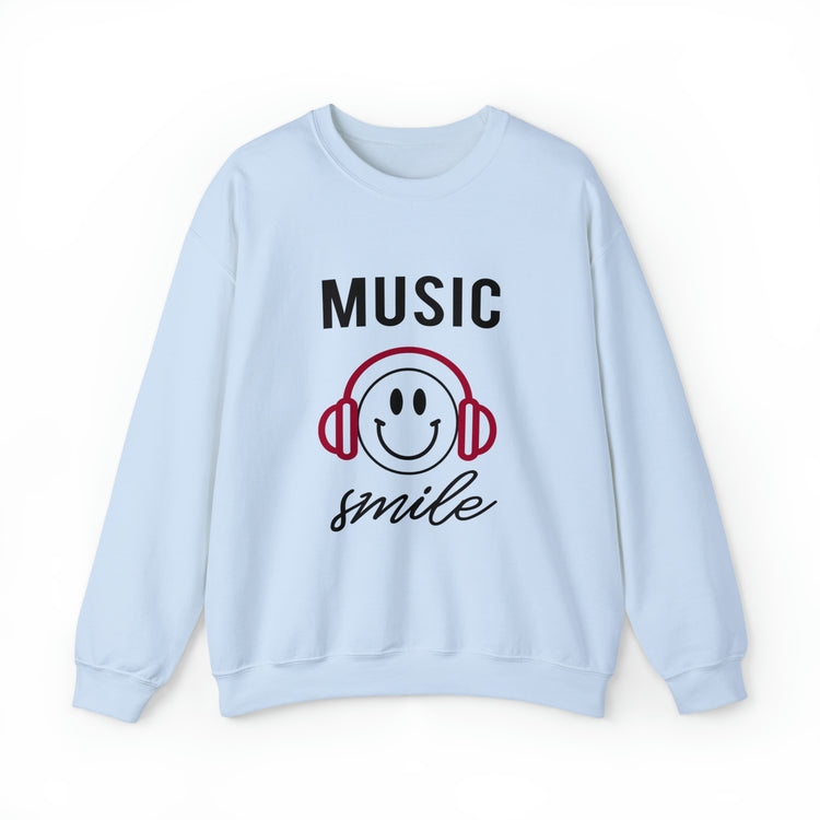 Awesome Music Lover Smiley DJ Face Awesome Unisex Crewneck Sweatshirt