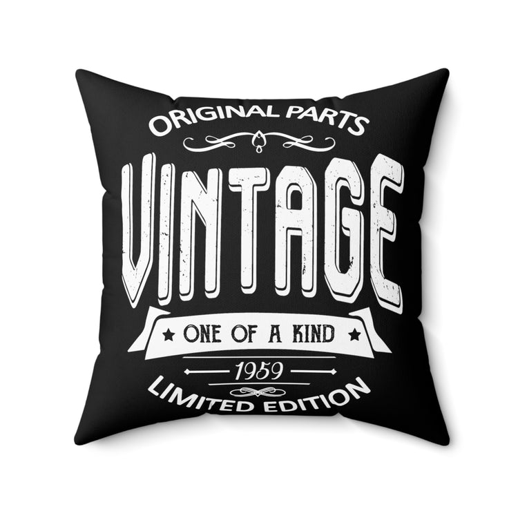 Inspirational Celebrators Distressed Elderly Celebrants Vintage Spun Polyester Square Pillow