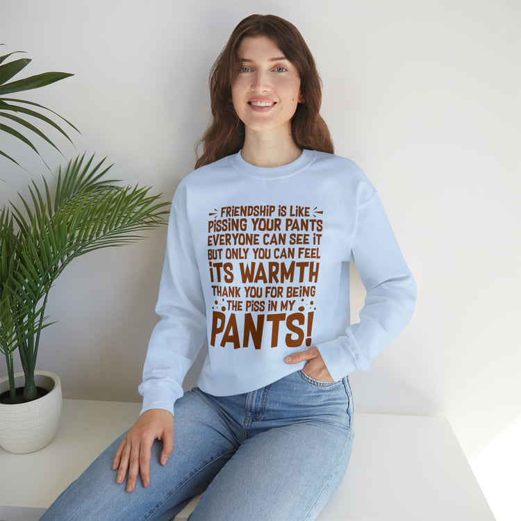 Hilarious Introverted Friendships Sarcastic Pissing Friends Unisex Crewneck Sweatshirt